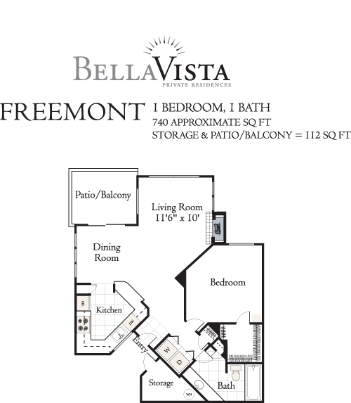 Freemont 1B                                        Floorplan Image