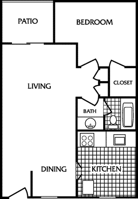 One Bedroom Large                                  Floorplan Image