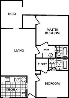 Two Bedroom Floorplan Image