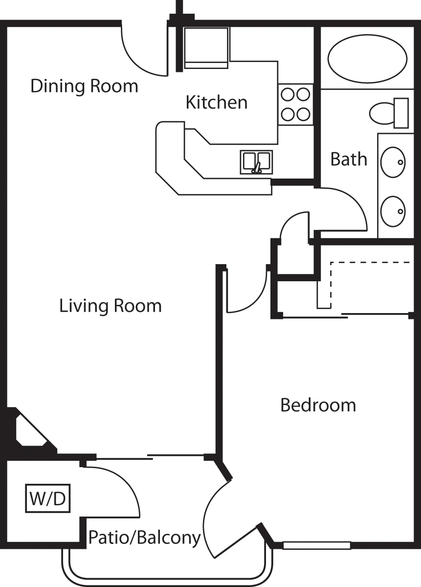 1x1 Floorplan Image