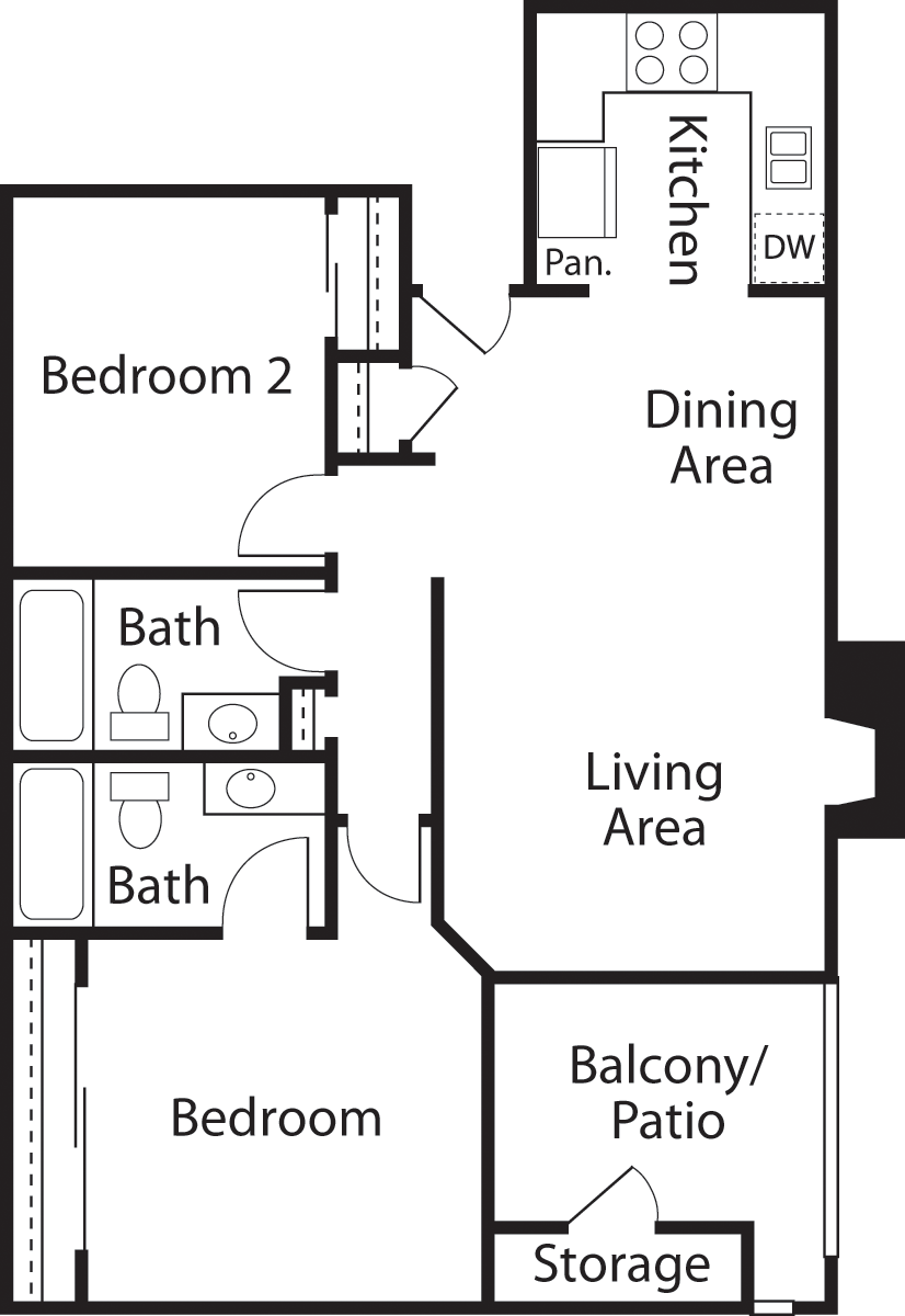 2Bedroom                                           Floorplan Image