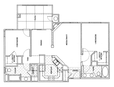 Two Bedroom Two Bath                               Floorplan Image
