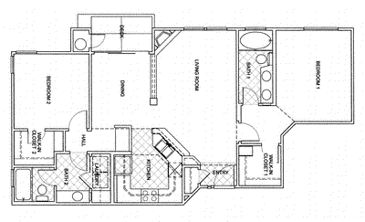 Two Bedroom Two Bath                               Floorplan Image