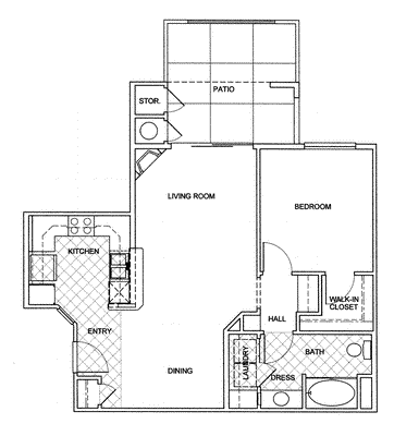 One Bedroom                                        Floorplan Image