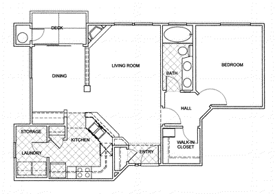 One Bedroom                                        Floorplan Image
