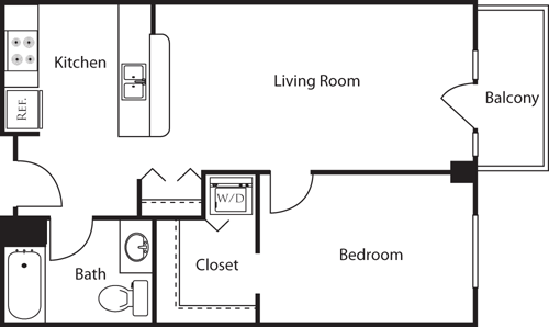 1 x 1 Floorplan Image