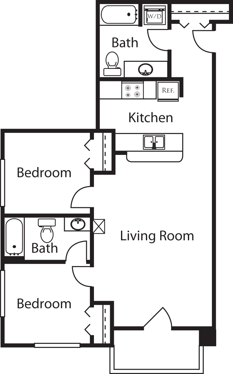 2 x 2 Floorplan Image