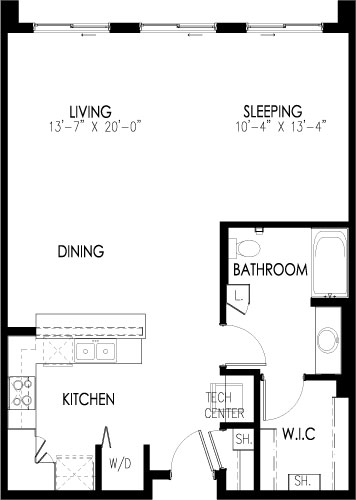 studio 830 Floorplan Image