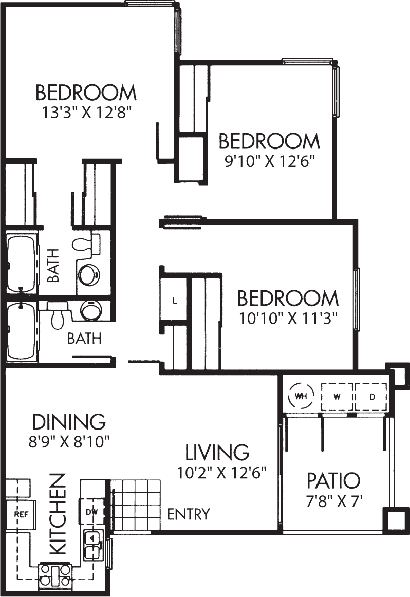 Three Bedroom                                      Floorplan Image