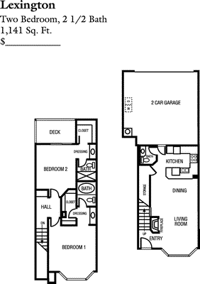 Lexington w/1 car garage                           Floorplan Image
