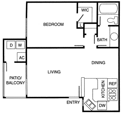 1 Bedroom                                          Floorplan Image