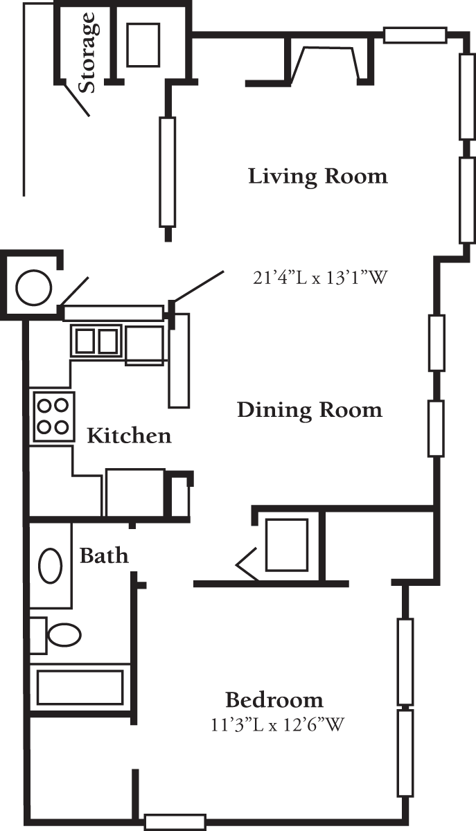 Baywood (2nd floor only)                           Floorplan Image