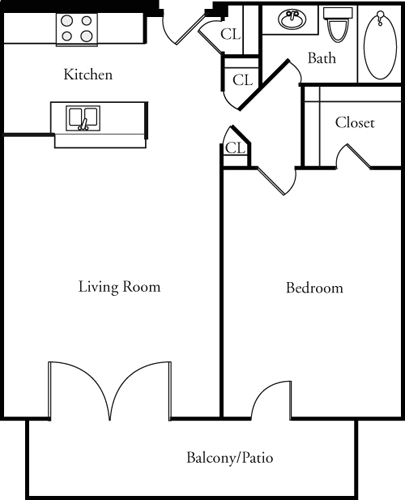One Bedroom                                        Floorplan Image