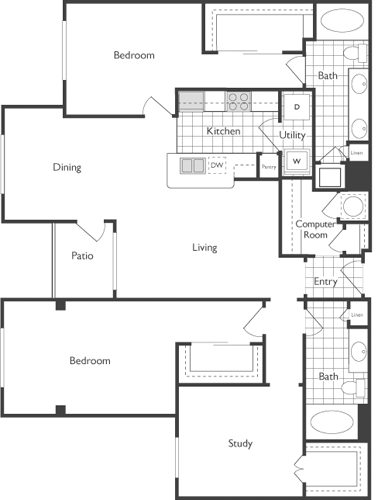 The Hollyhock / Den Floorplan Image