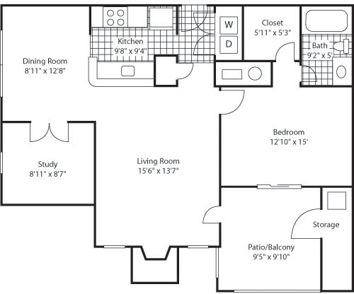 Oxford (w/den) Floorplan Image