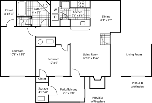 Washington Park (w/den) Floorplan Image