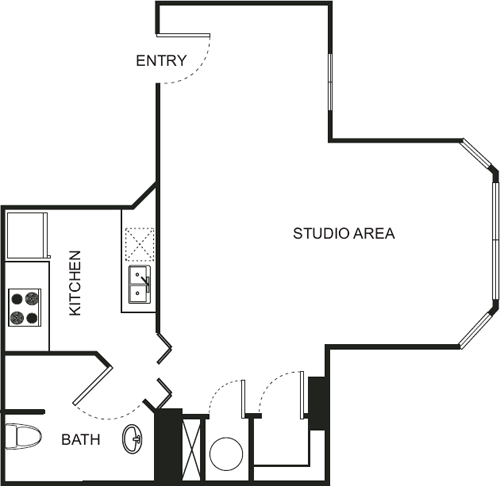 Industrial Studio Floorplan Image