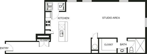 Industrial Studio Floorplan Image