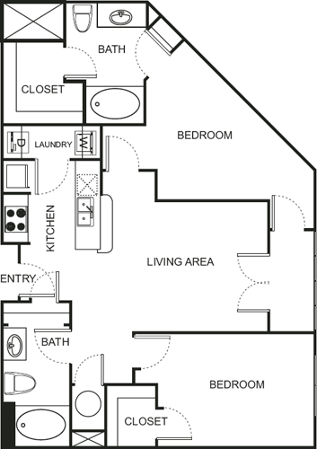 Two Bedroom- 3110 Floorplan Image
