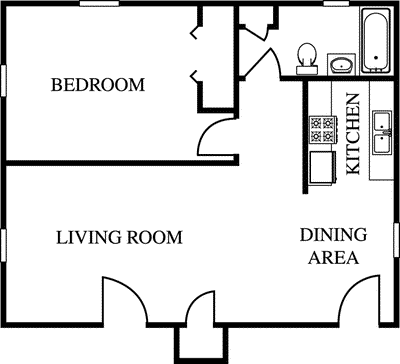 One Bedroom                                        Floorplan Image