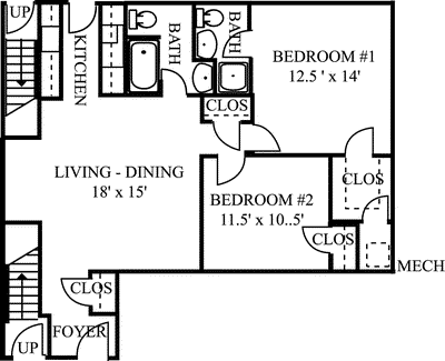 2BR                                                Floorplan Image