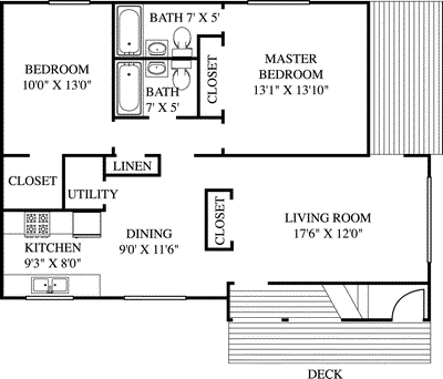 Two Bedroom/Two Bath                               Floorplan Image