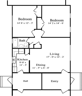 Two Bedroom                                        Floorplan Image