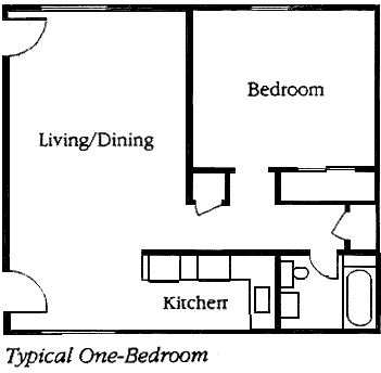 One Bedroom                                        Floorplan Image