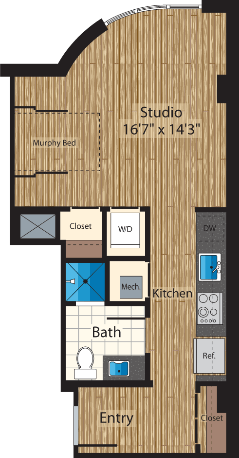 Stuio G 501 Floorplan Image