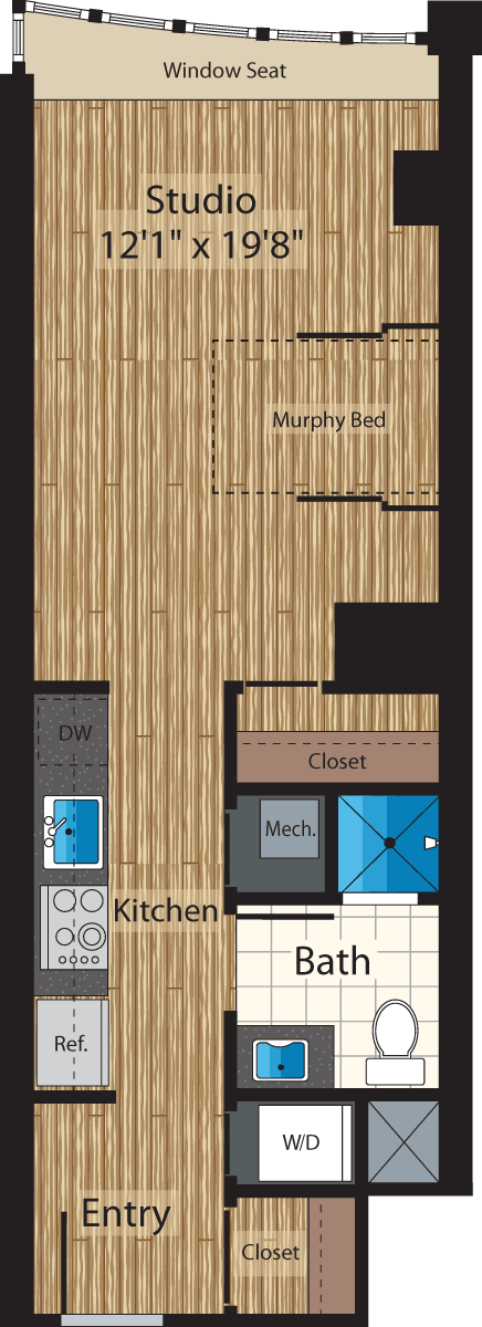 Studio G 511 Floorplan Image