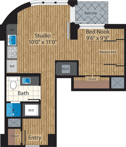 Studio G/545 Floorplan Image