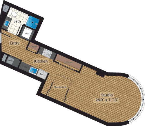 Studio G/569 Floorplan Image