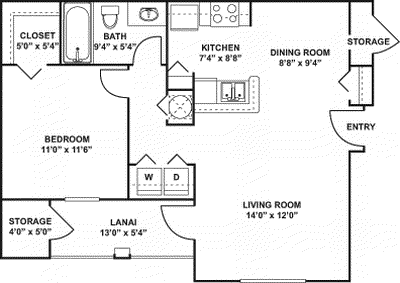 1 BR                                               Floorplan Image