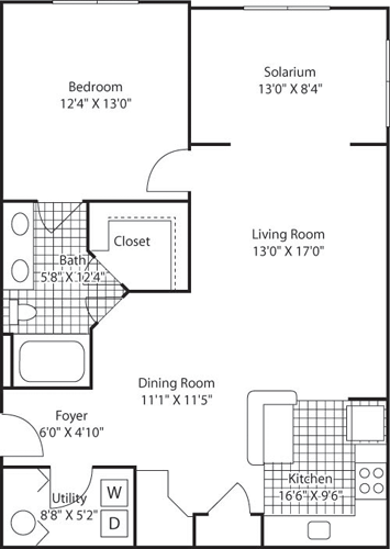 The Palm w/solarium Floorplan Image