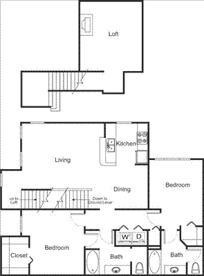 Summerland Key (plus loft) Floorplan Image