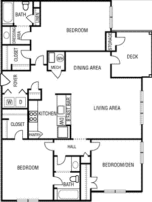 Three Bedroom Floorplan Image