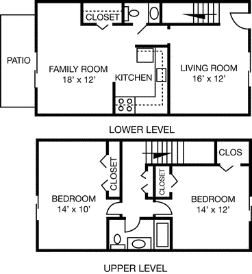 2 Bed Townhouse Floorplan Image