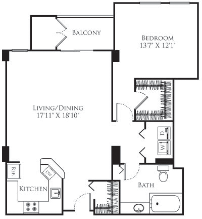 Rosecliff II- 1B1 Floorplan Image