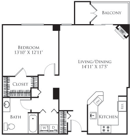 Rosecliff II- 1HB Floorplan Image