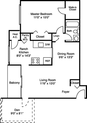 1C (with Sm Den) Floorplan Image