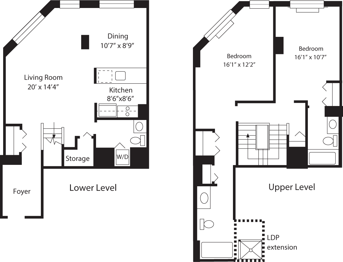 LD, LDP with extension Floorplan Image