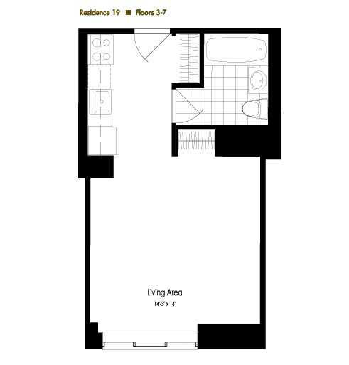 Studio- 420 Floorplan Image