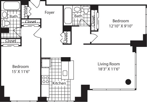 2BR                                                Floorplan Image