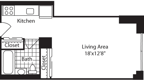 Studio-420C Floorplan Image