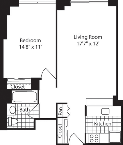 1BR                                                Floorplan Image