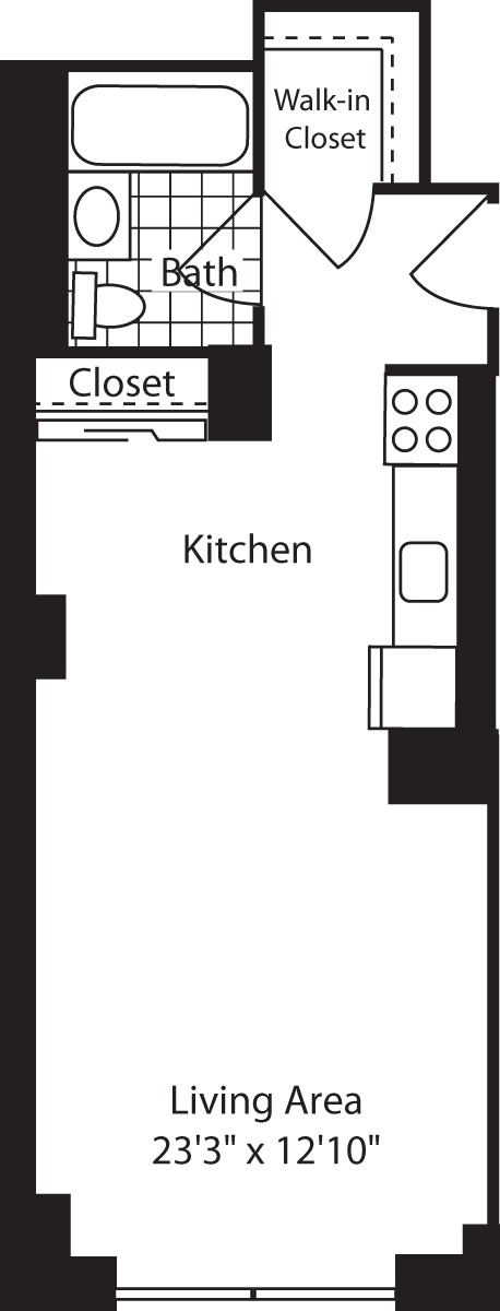 Studio- 420B Floorplan Image