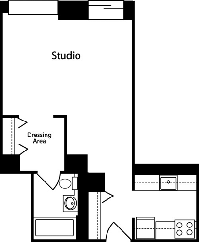 Plan B, floors 4-15                                Floorplan Image