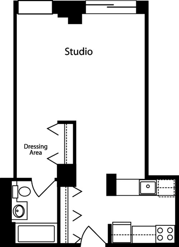Plan C, floors 4-15                                Floorplan Image