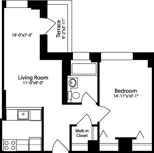 Plan M, floors 12                                  Floorplan Image