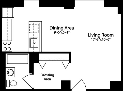 Plan M, floors 14-15                               Floorplan Image